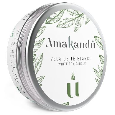 Vela Vegana de Té Blanco