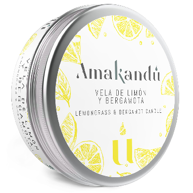 Vela Vegana de Limón y Bergamota