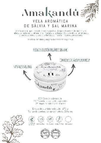 Vela Vegana de Sálvia y Sal Marina-1