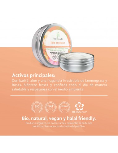 Desodorante Sólido Lemongrass & Rosas