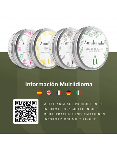 Vela Vegana de Té Blanco