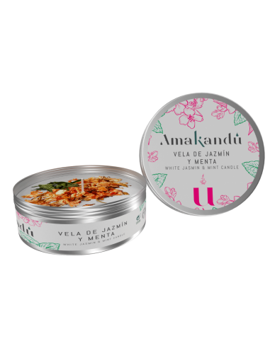 Vela Vegana de Jazmín y Menta