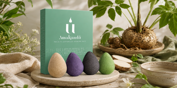Esponjas de konjac: limpieza facial suave y natural